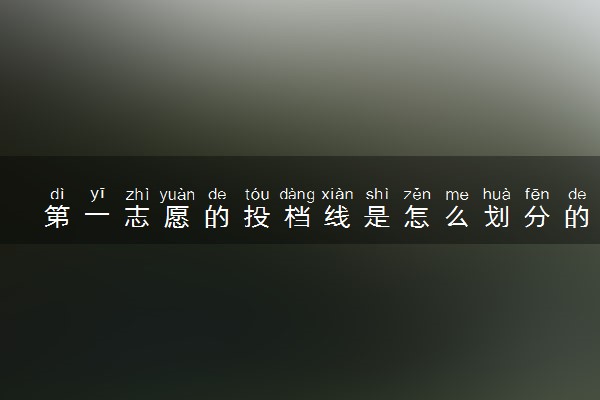 第一志愿的投档线是怎么划分的 和录取线有何不同