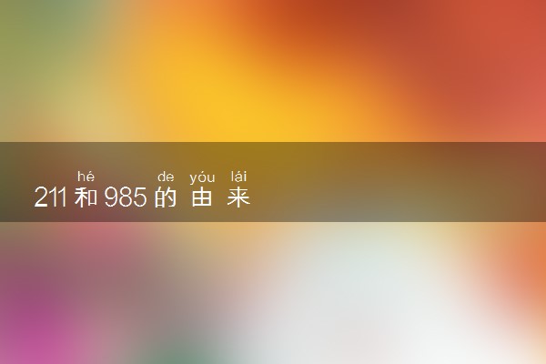 211和985的由来