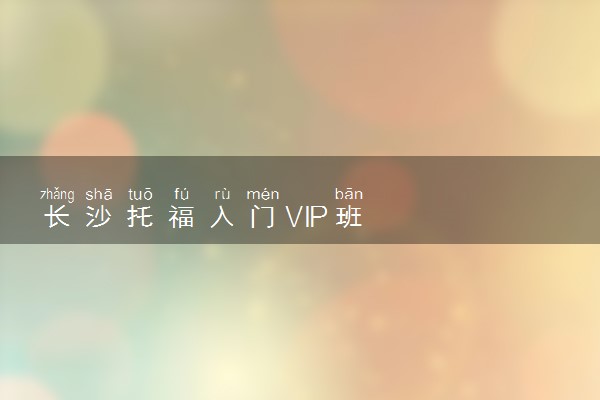 长沙托福入门VIP班