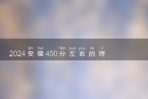 2024安徽450分左右的理科大学 哪些院校适合捡漏