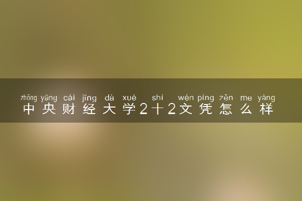 中央财经大学2十2文凭怎么样