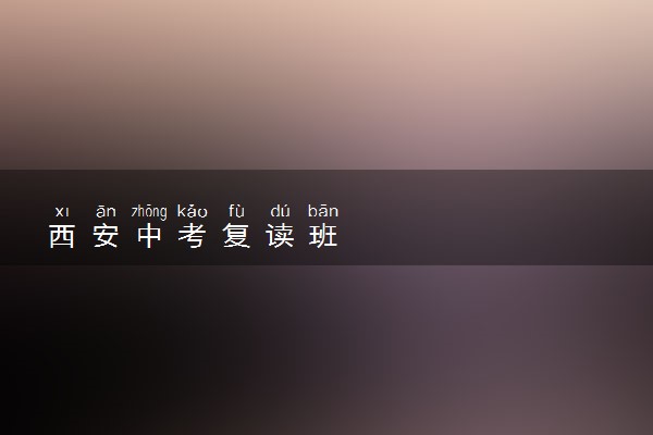 西安中考复读班