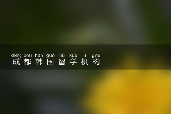 成都韩国留学机构