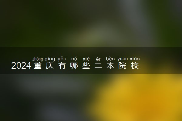2024重庆有哪些二本院校 什么学校值得报考