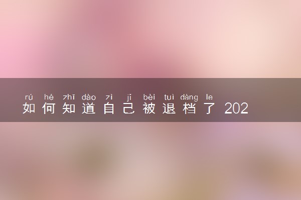 如何知道自己被退档了 2024退档后如何补救