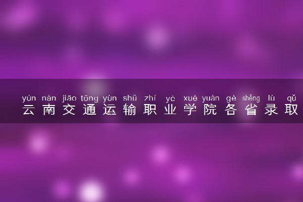 云南交通运输职业学院各省录取分数线及位次 投档最低分是多少(2024年高考参考)