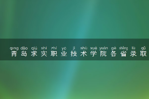 青岛求实职业技术学院各省录取分数线及位次 投档最低分是多少(2024年高考参考)