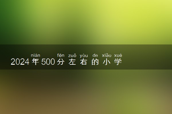 2024年500分左右的小学教育大学 可以报考的院校推荐