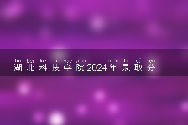 湖北科技学院2024年录取分数线 各专业录取最低分及位次