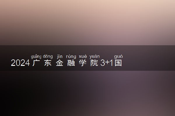 2024广东金融学院3+1国际本科高考需要多少分 有什么专业