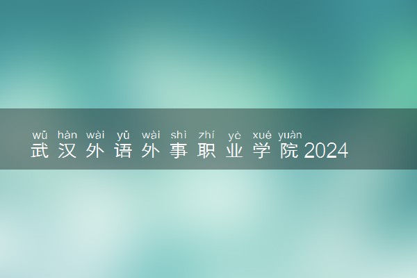 武汉外语外事职业学院2024年录取分数线 各专业录取最低分及位次