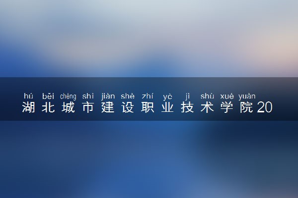 湖北城市建设职业技术学院2024年录取分数线 各专业录取最低分及位次