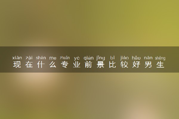 现在什么专业前景比较好男生 哪些专业最吃香