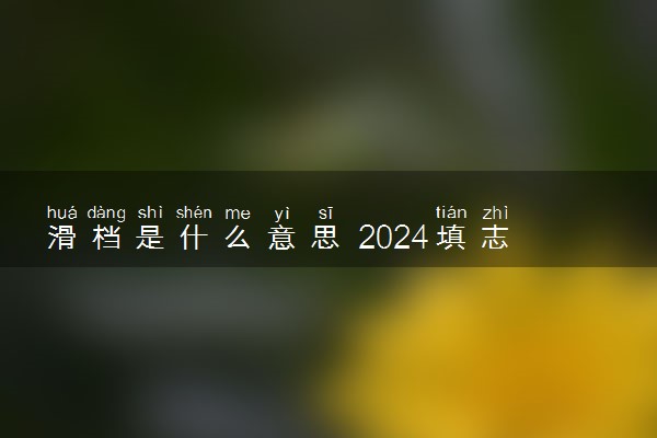 滑档是什么意思 2024填志愿怎么避免滑档