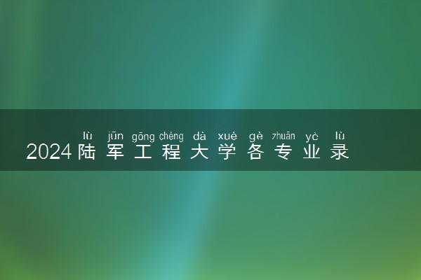 2024陆军工程大学各专业录取分数线及位次 各省录取最低分是多少