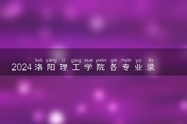 2024洛阳理工学院各专业录取分数线及位次 各省录取最低分是多少