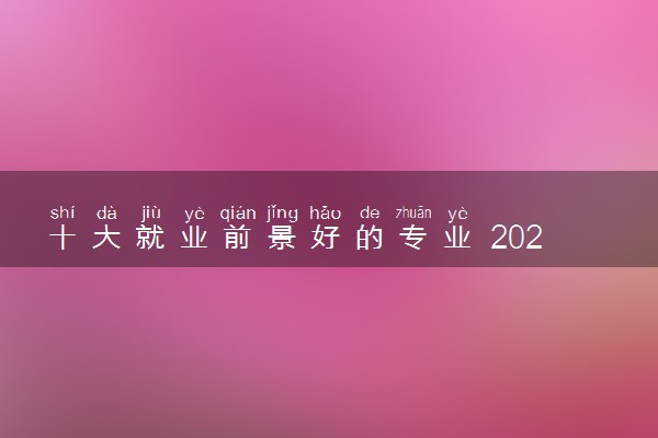 十大就业前景好的专业 2024学什么专业最吃香