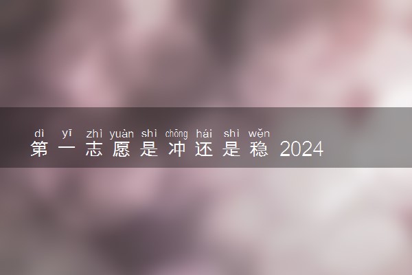 第一志愿是冲还是稳 2024该如何填报