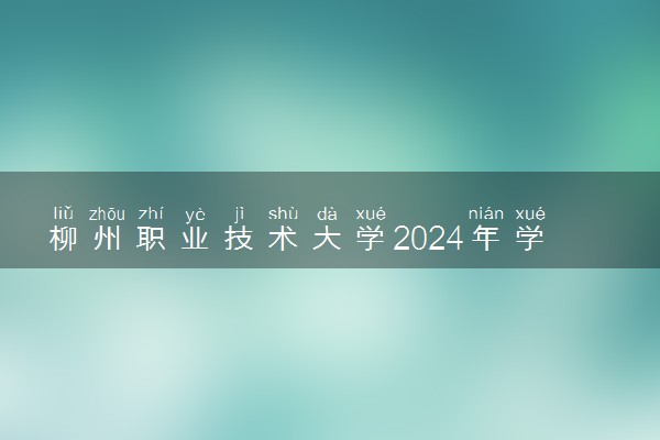 柳州职业技术大学2024年学费多少钱 一年各专业收费标准