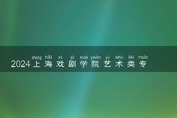 2024上海戏剧学院艺术类专业学费多少钱一年 各专业收费标准