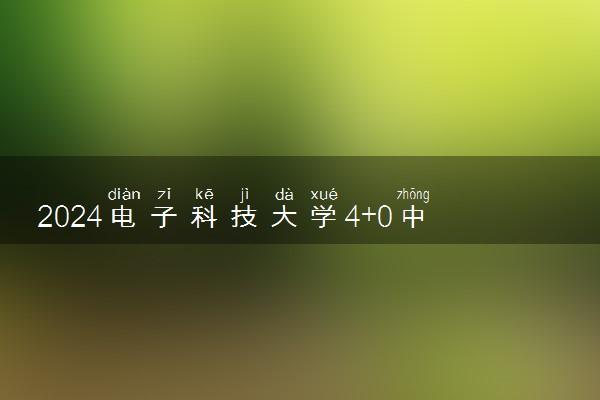 2024电子科技大学4+0中外合作办学可读吗 学费多少