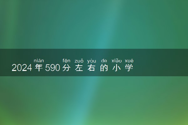 2024年590分左右的小学教育大学 可以报哪些院校