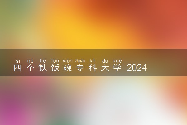 四个铁饭碗专科大学 2024就业率高的大专有哪些