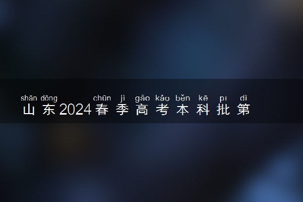 山东2024春季高考本科批第2次志愿投档情况表公布