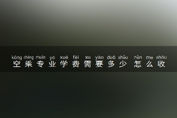 空乘专业学费需要多少 怎么收费的