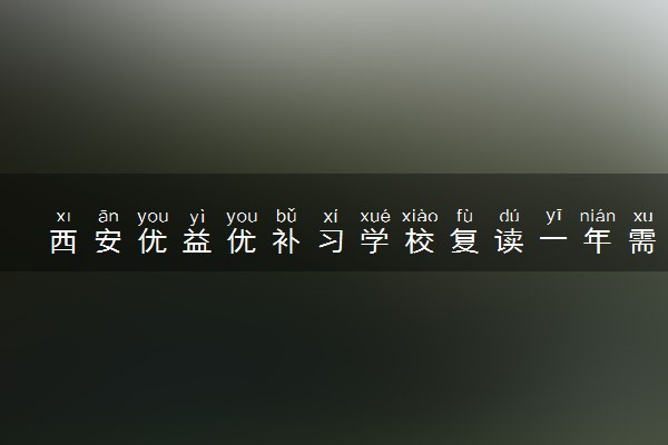 西安优益优补习学校复读一年需要多少钱