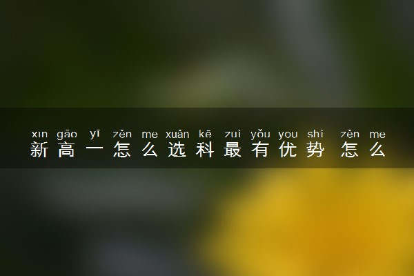 新高一怎么选科最有优势 怎么选科好
